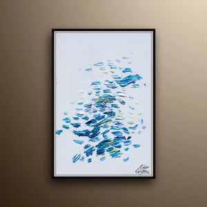 Painting 4 elements 30" - Fire , air, water , earth. - original painting, very classical art, relaxing energy, by Koby Feldmos image 4