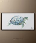 Animal Painting Sea Turtle 50" Animal Large painting, Original hand made oil painting on canvas, Express shipping worldwide, by Koby Feldmos product logo