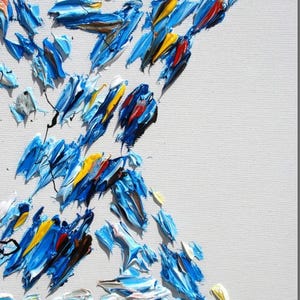 Painting Star of David 30" Original oil painting on canvas, Jew, Jewish star, Israel painting, bible religious painting by Koby Feldmos image 2