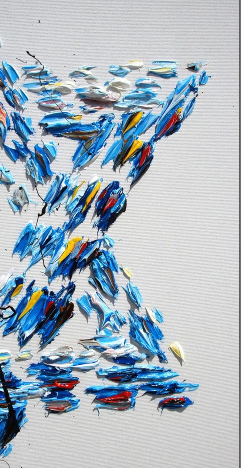 Painting Star of David 30" Original oil painting on canvas, Jew, Jewish star, Israel painting, bible religious painting by Koby Feldmos image 2