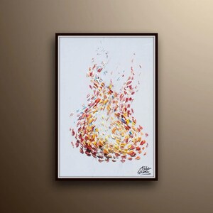 Painting 4 elements 30" - Fire , air, water , earth. - original painting, very classical art, relaxing energy, by Koby Feldmos image 3