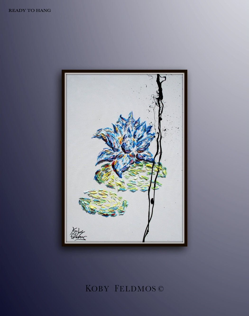 Lotus Flower Painting 40 Original Oil Painting on | Etsy