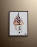 Cupcake Painting 30" oil painting on canvas, beautiful for kitchen art, gift idea, thick layers, modern style, By Koby Feldmos product logo