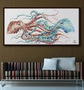 Painting Octopus 60" canvas painting original artwork on canvas, modern art, animal painting By Koby Feldmos product logo