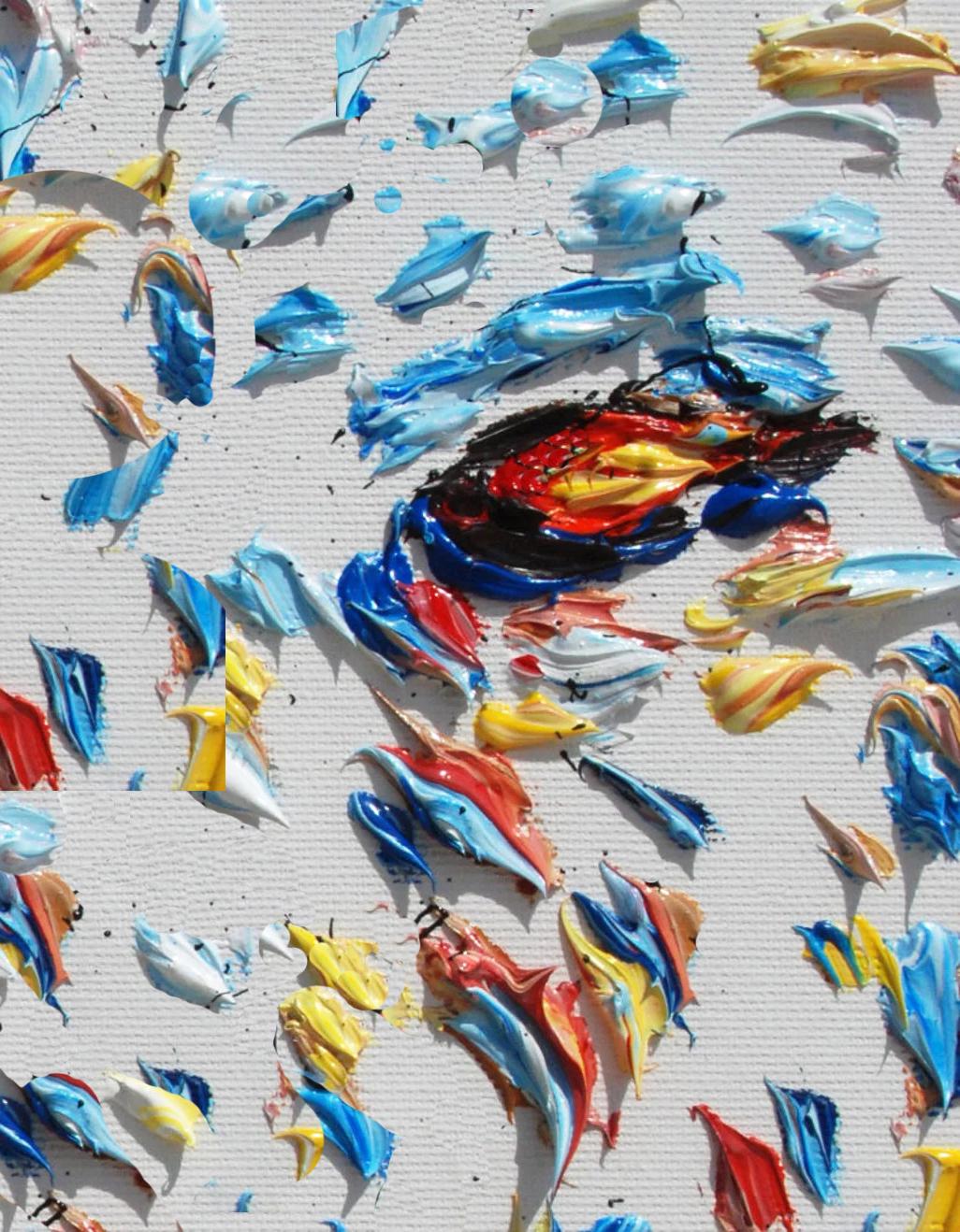 絵画 40インチの大型絵画、ライオンのオリジナル油絵キャンバス
