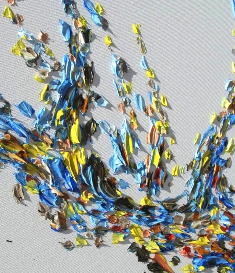 Poder del Ciervo 60" hermoso ciervo texturizado, noble, lienzo grande, colores intensos, pintura de arte moderno en lienzo de Koby Feldmos imagen 3