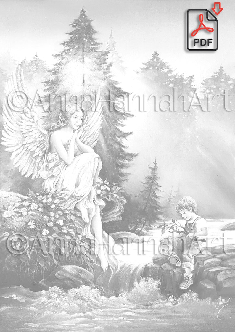 Guardian Angelsdawn is Rising A3/PDF/JPG Etsy