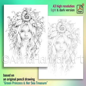 UNIVERSE SECRETS/Spiral of Llife collection 1-3: Set of 3 printable coloring pages for Adults by AnnaHannahArt format A3/six Pdf files image 2