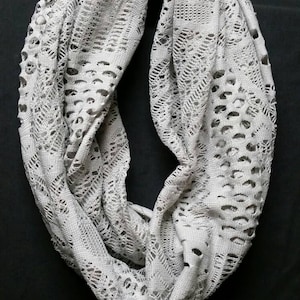 Light grey infinity scarf