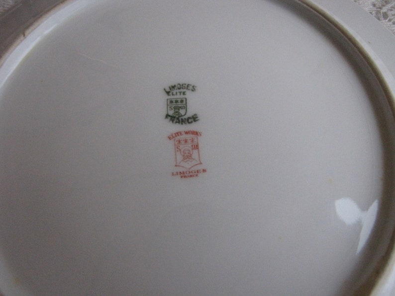 Dinner Plates Bawo /& Dotter Dinner Plates Circa 1920s Art Deco Vintage Dinnerware and Replacements Set of Two 2