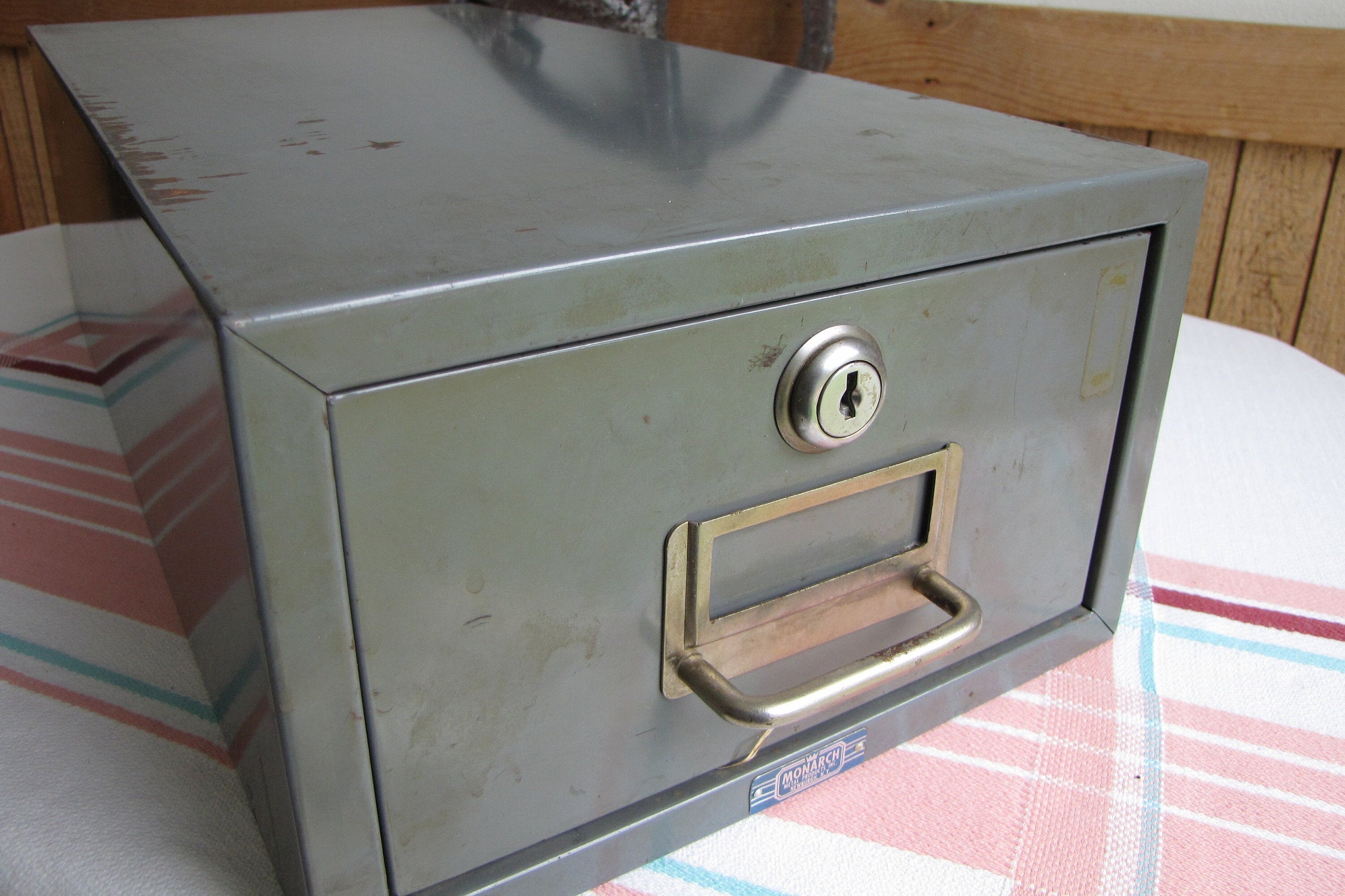 Monarch Metal Card File Vintage Office