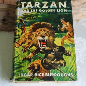 Tarzan and the Golden Lion: 1923 Antique Fiction by Edgar Rice Burroughs 9th in the Series
