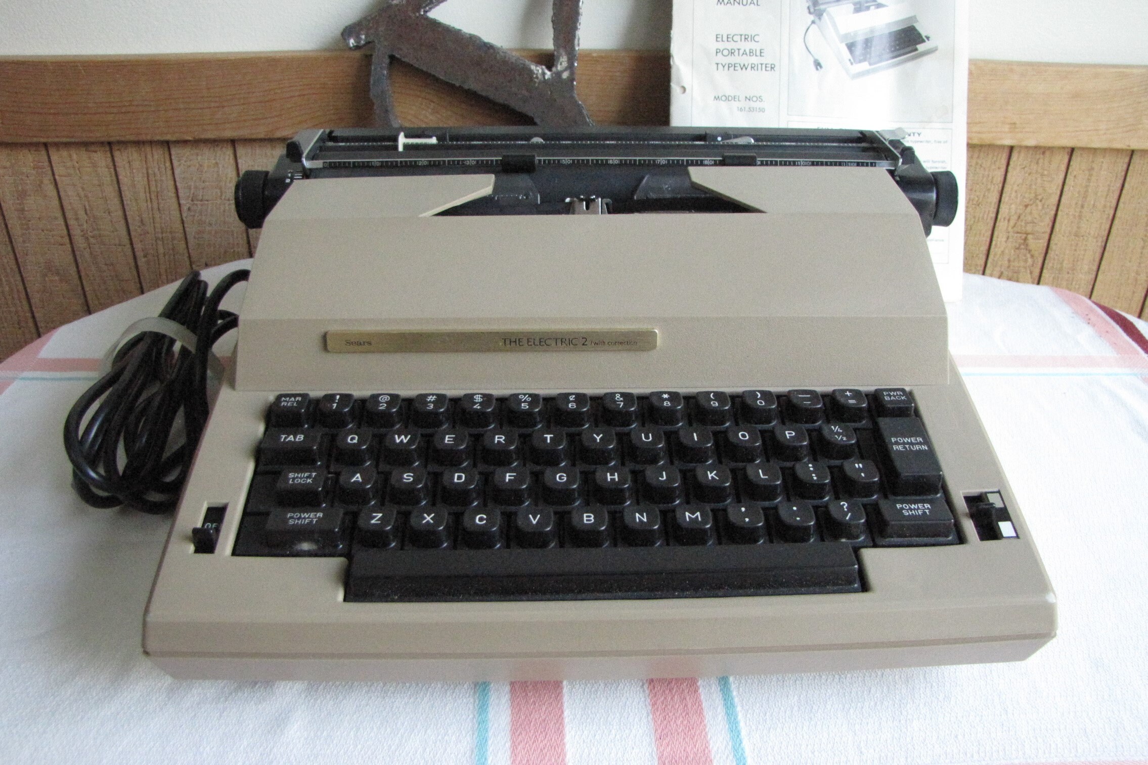 Sears Electric Portable Typewriter 1984 Vintage Typewriters Model #161.