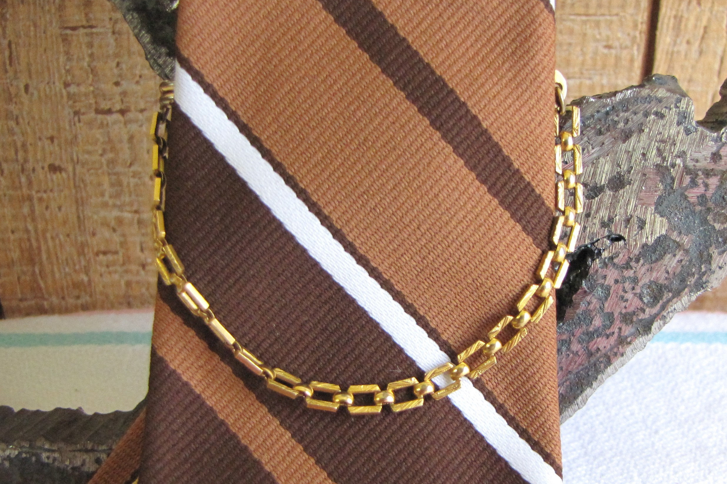 Swank Tie Chain Vintage Mens Jewelry and Accessories Etsy