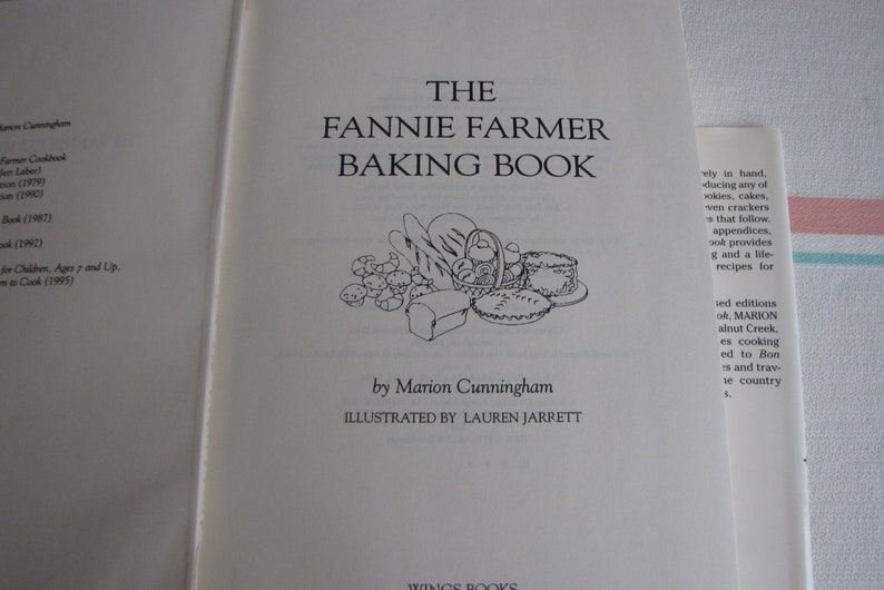 The Fannie Farmer Baking Book Marion Cunningham 1996 Illustrated by Lauren Jarrett Wings Books Publisher Vintage Cookbooks image 5