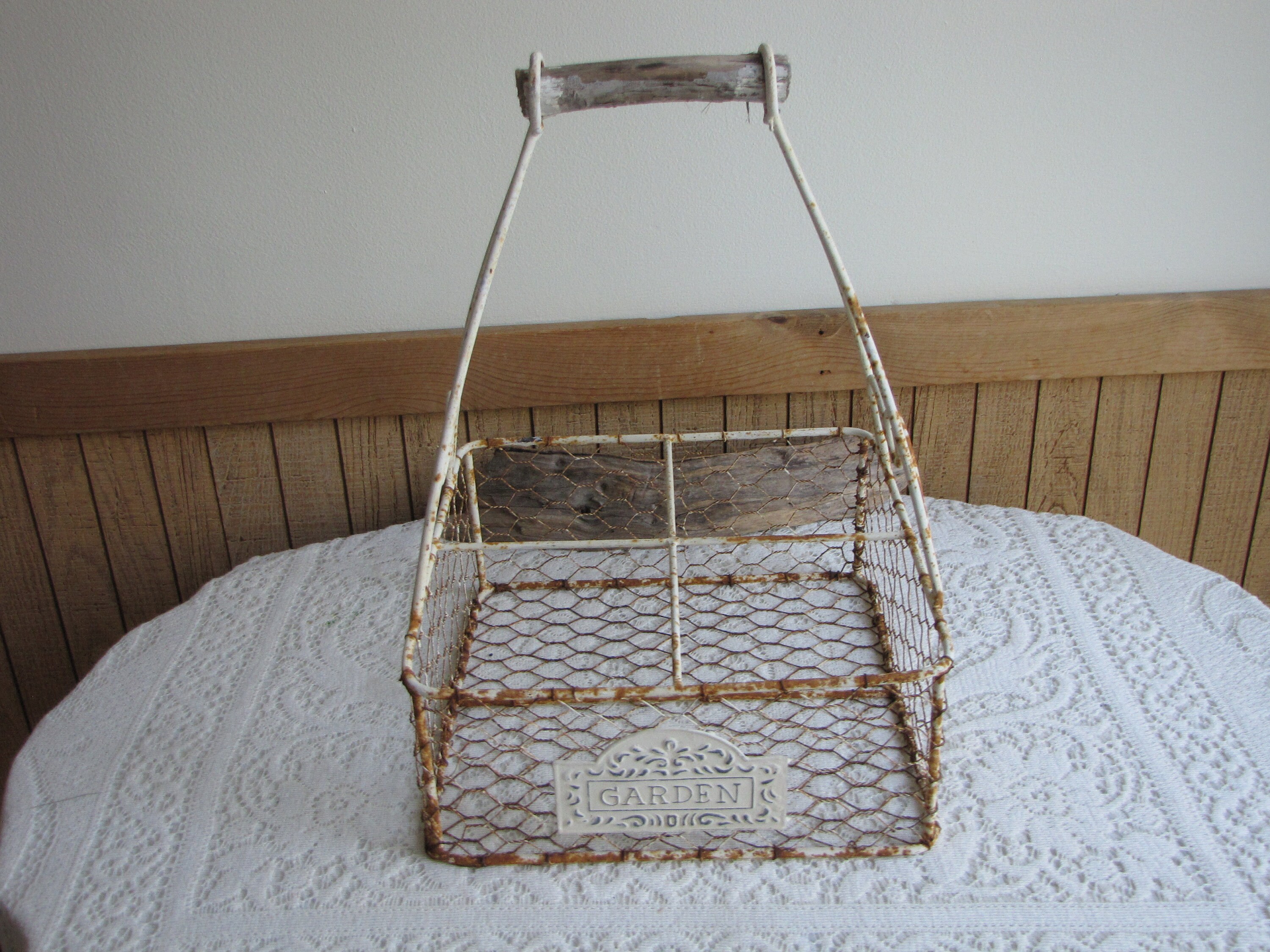 wire milk bottle basket