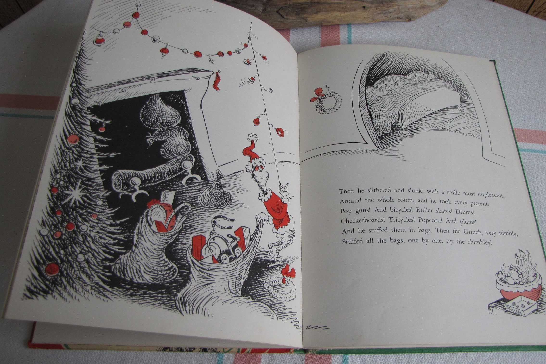 The Grinch Who Stole Christmas 1957 1st Edition Dr. Seuss Vintage Holiday Children's Books