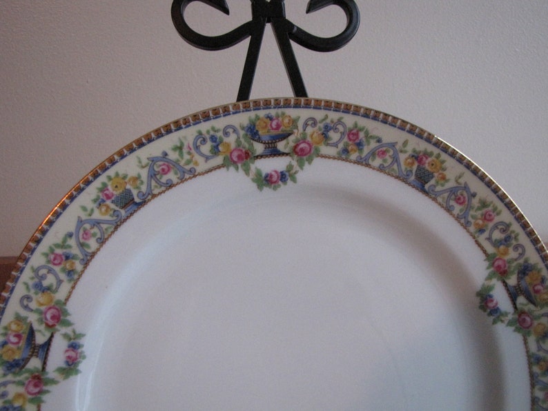 Dinner Plates Bawo /& Dotter Dinner Plates Circa 1920s Art Deco Vintage Dinnerware and Replacements Set of Two 2