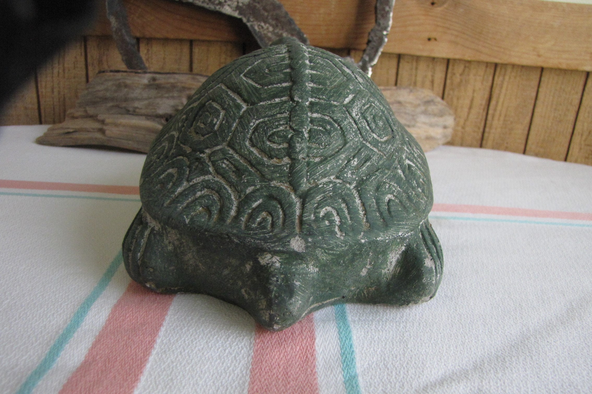 Vintage Cement Turtle Yard Art and Decor