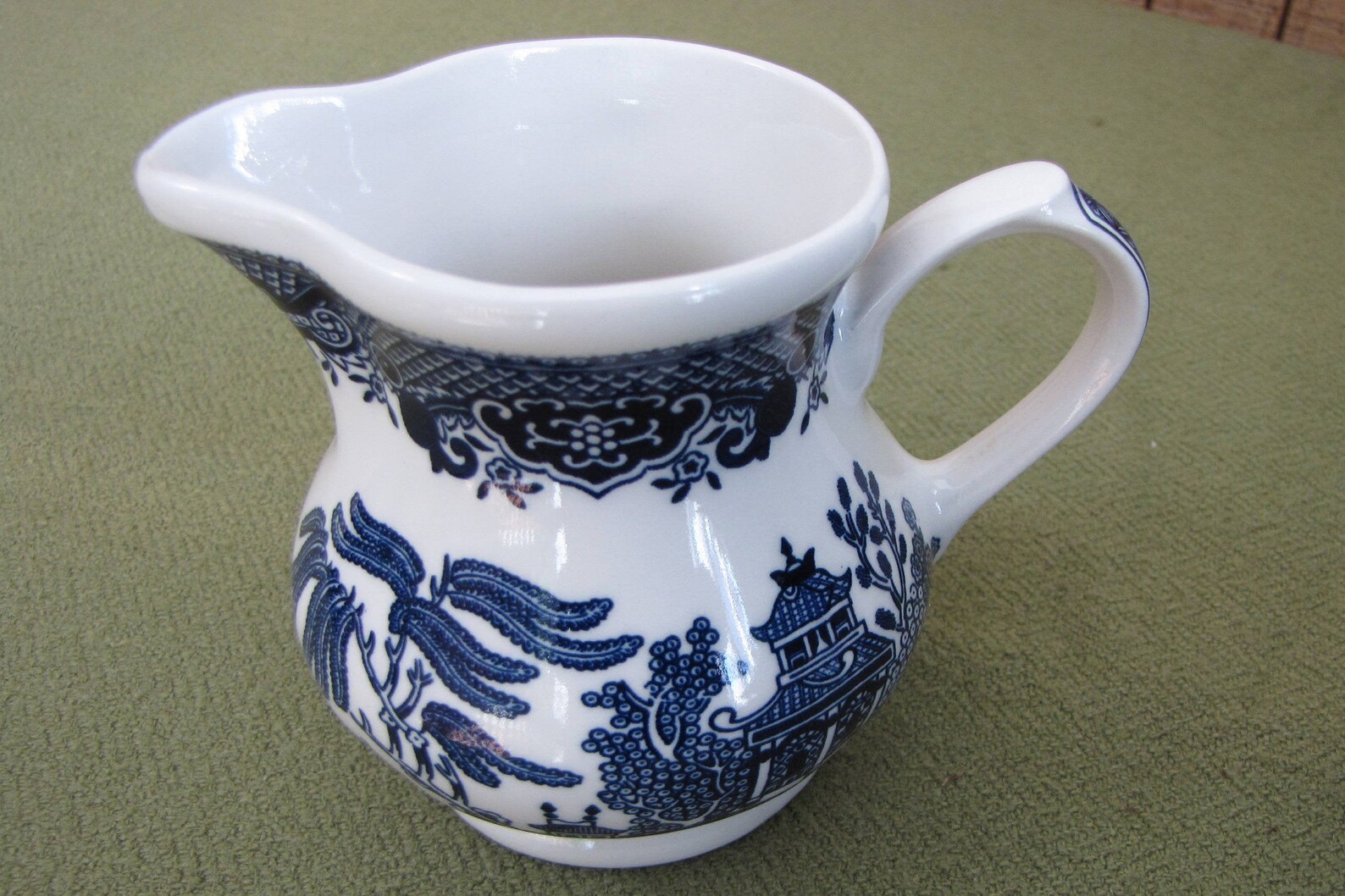Blue Willow Ware Cream Pitcher 1989 Churchill Vintage Etsy