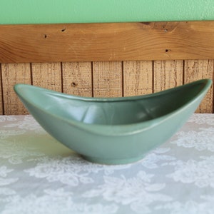 Pioneer Pottery Green Planters 1950s Mid Century Modern Console Planter Vintage American Potteries