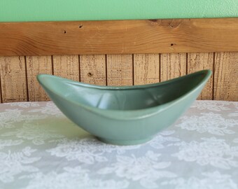 Pioneer Pottery Green Planters 1950s Mid Century Modern Console Planter Vintage American Potteries