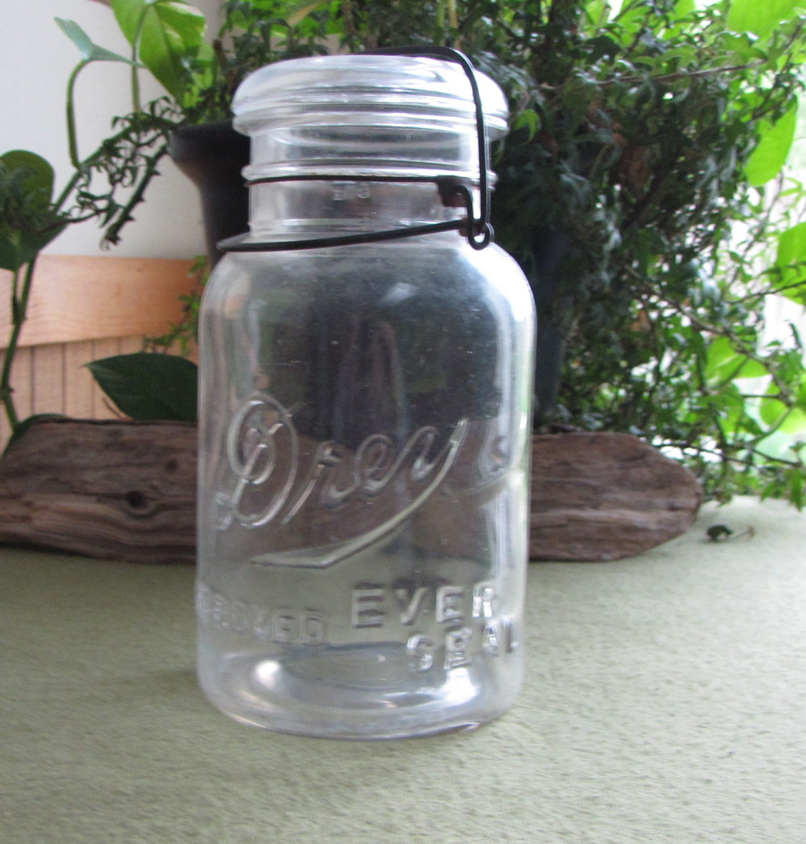 Drey Mason Jar Improved Ever Seal Wire Closure Vintage Kitchen Etsy