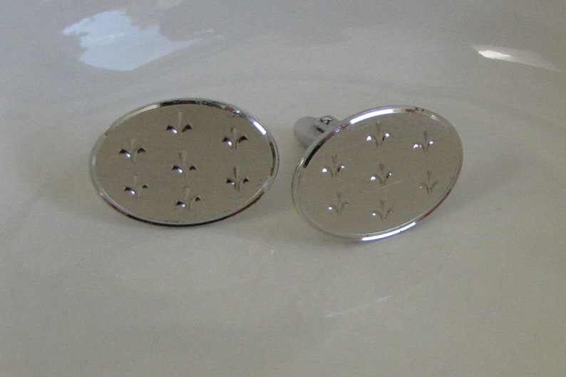 Hadley Fleur di Lis Cufflinks Sterling Silver Vintage Men\u2019s Jewelry and Accessories