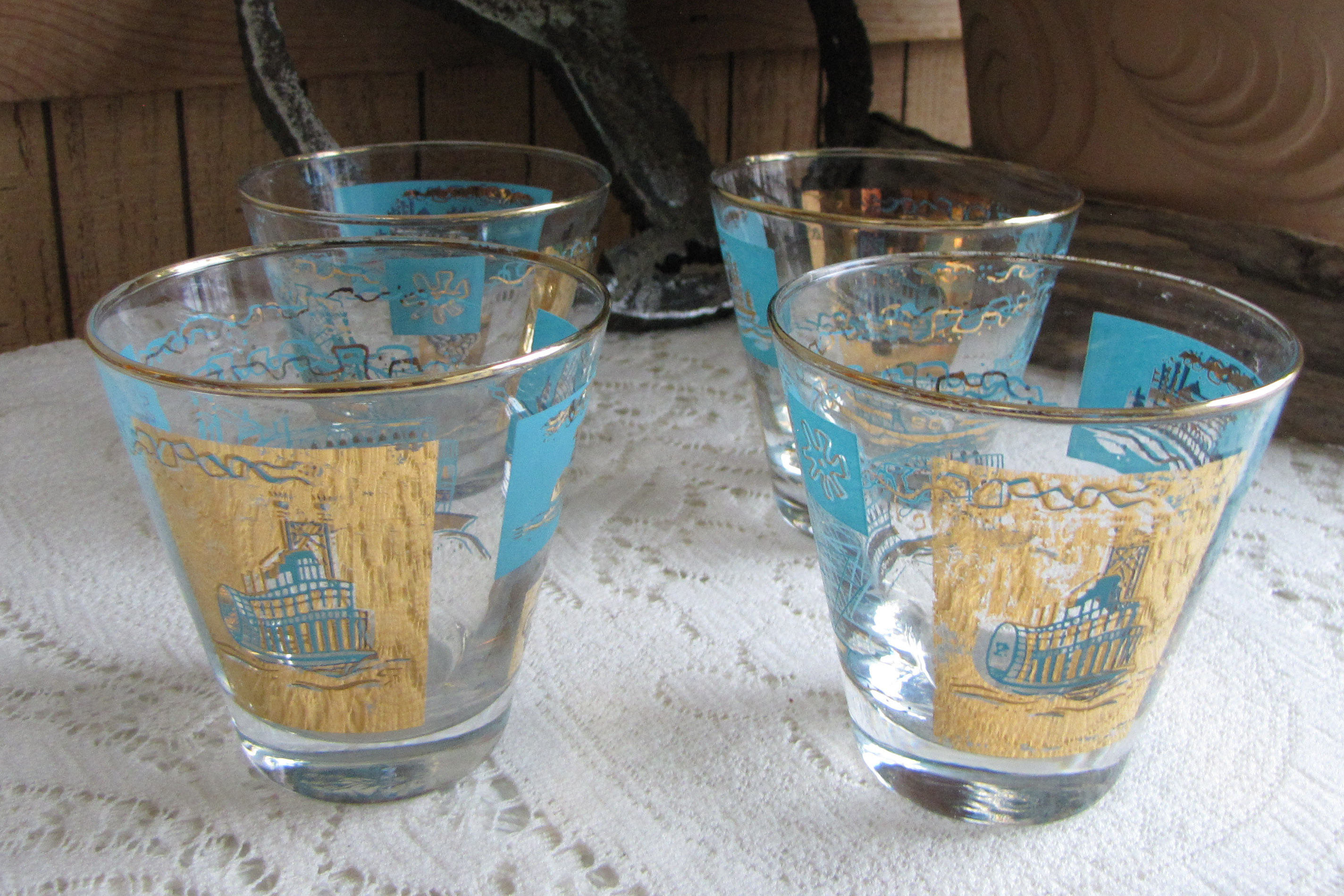 Riverboat Rock Glasses Southern Comfort Promotional Federal