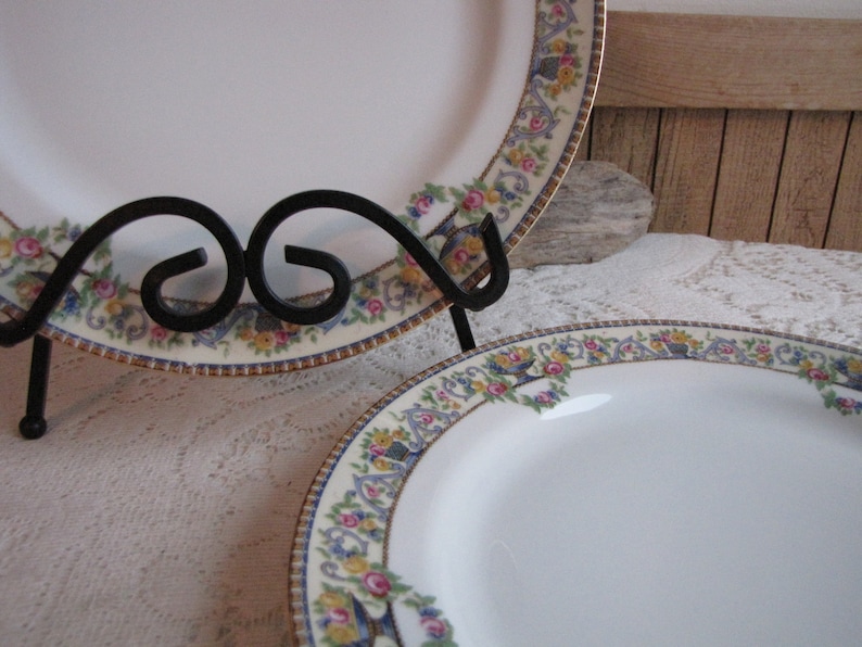 Dinner Plates Bawo /& Dotter Dinner Plates Circa 1920s Art Deco Vintage Dinnerware and Replacements Set of Two 2