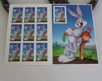 Bugs Bunny 1997 32-cents Postage Stamps with Matching Stationery