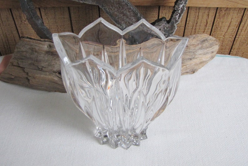 Gorham Crystal Lotus Vase Vintage Florist Ware 1990 Etsy