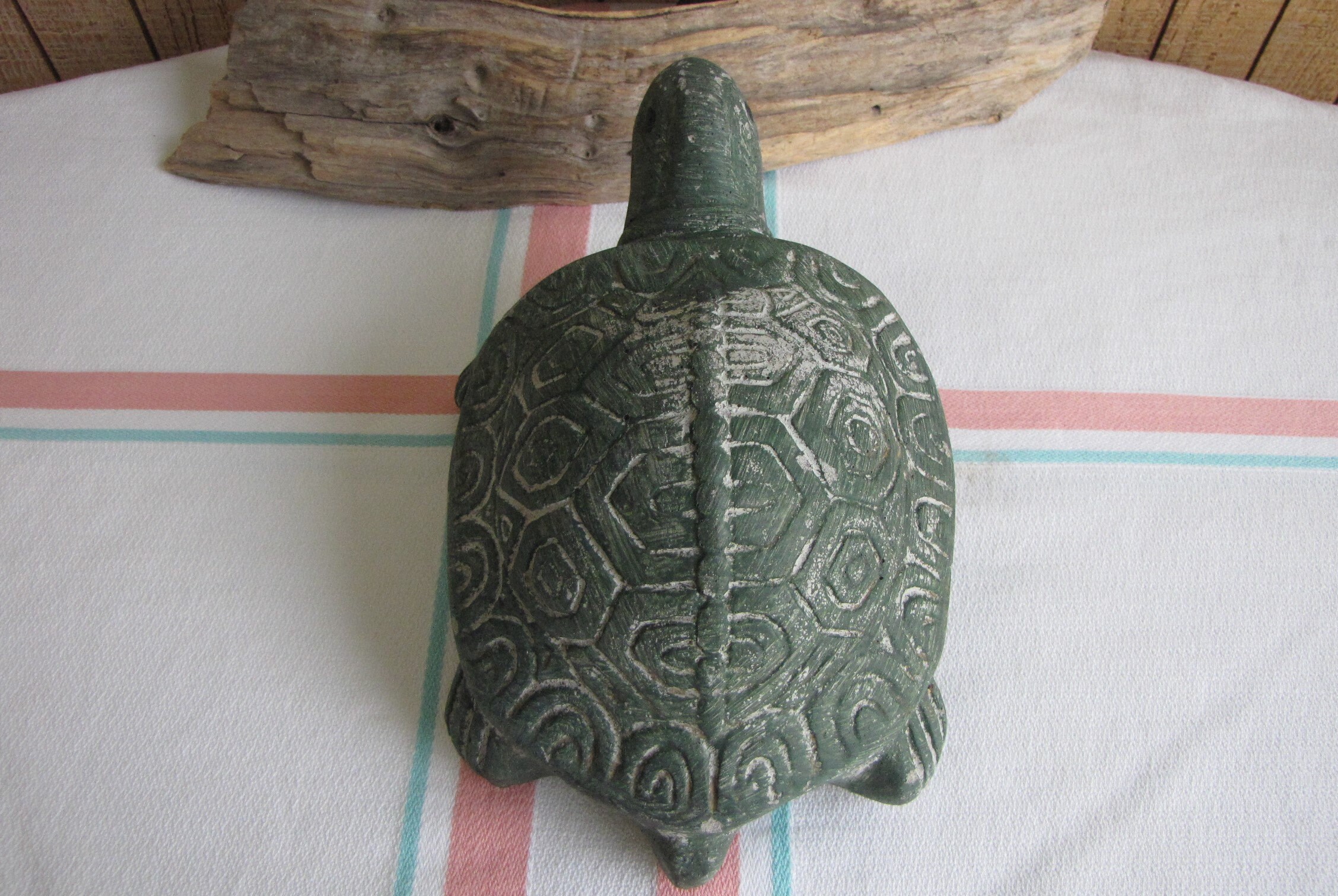 Vintage Cement Turtle Yard Art and Decor