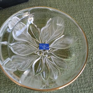 Christmas Candy Dish Poinsettia Patterned Mikasa’s Studio Nova Vintage Christmas and Holidays Serving Ware