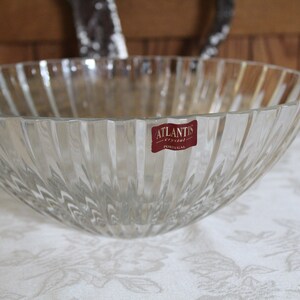Atlantis Fantasy Crystal Bowl 1990s Vintage Home Decor