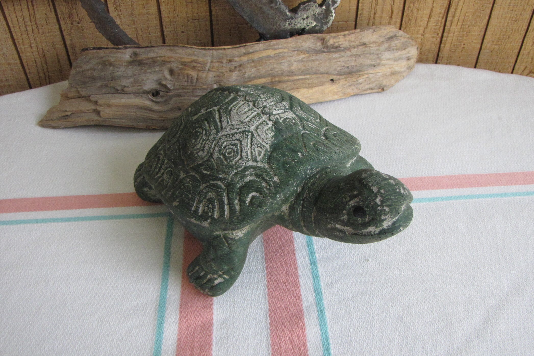 Vintage Cement Turtle Yard Art and Decor