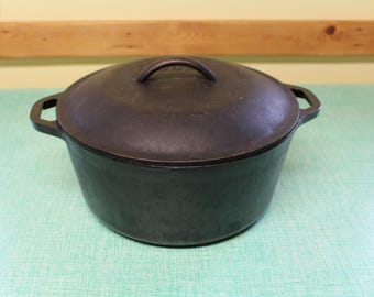 Lodge Dutch Oven Cast Iron 1990s Vintage Cookware