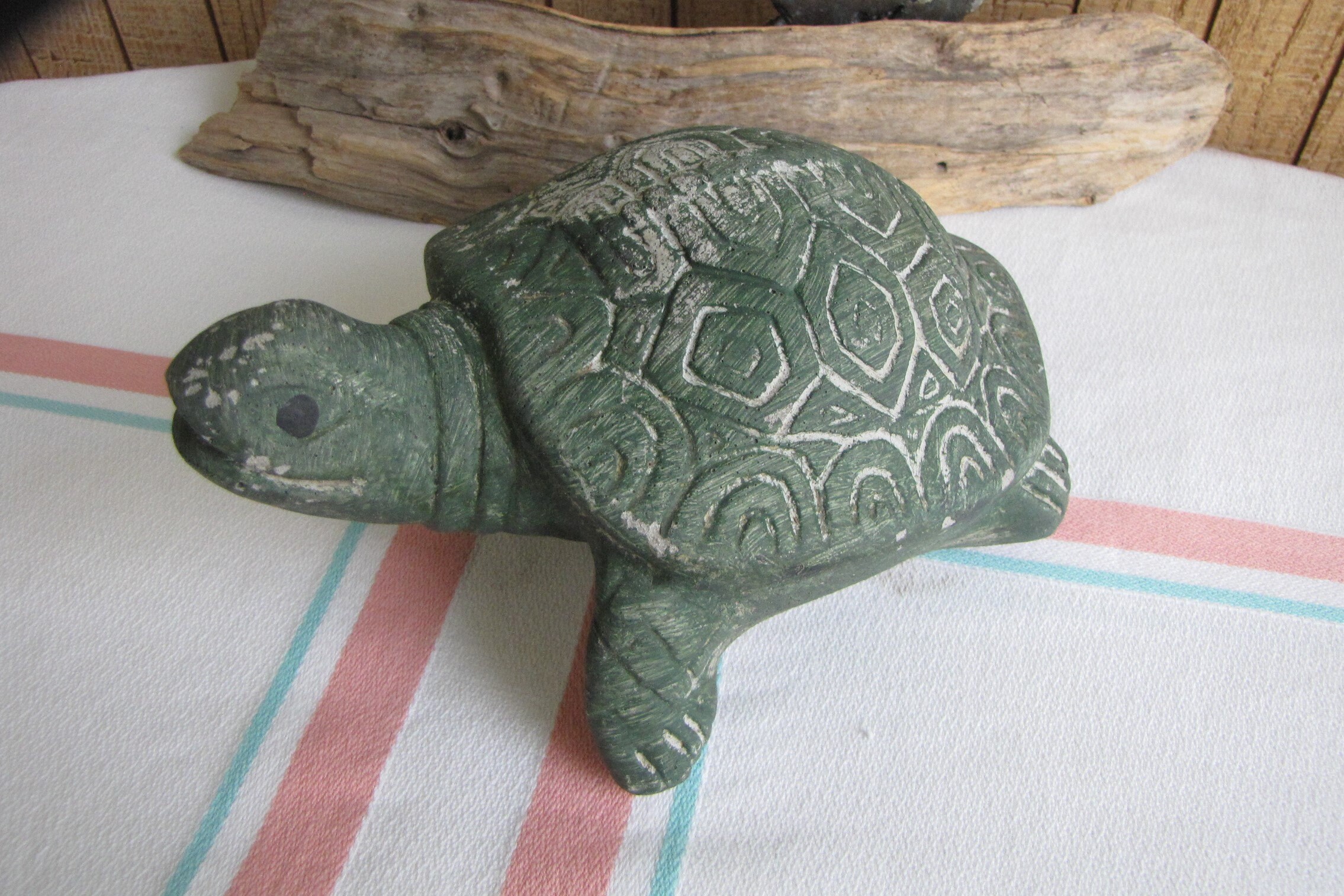 Vintage Cement Turtle Yard Art and Decor