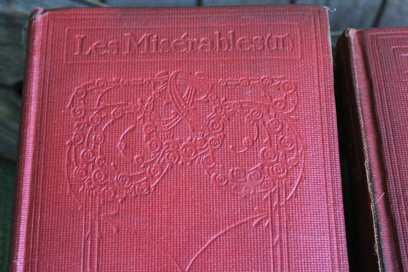 Victor Hugos Les Misérables Volumes I & II 1900s Antique Fiction and Literature image 2