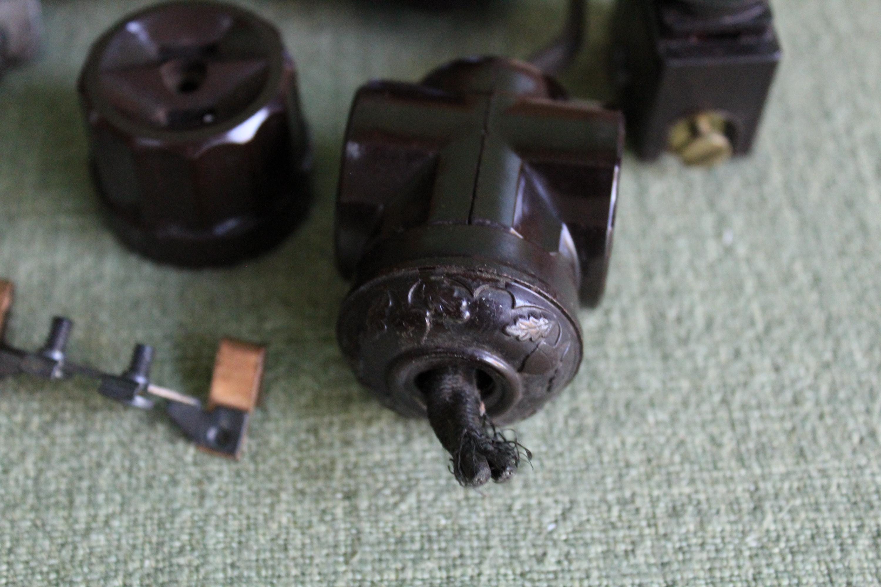 Bakelite Electrical Components Set of Seven (7) Vintage Industrial ...