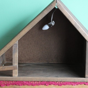 Jesus Stable Made of Wood Vintage Christmas Nativity and Decorations