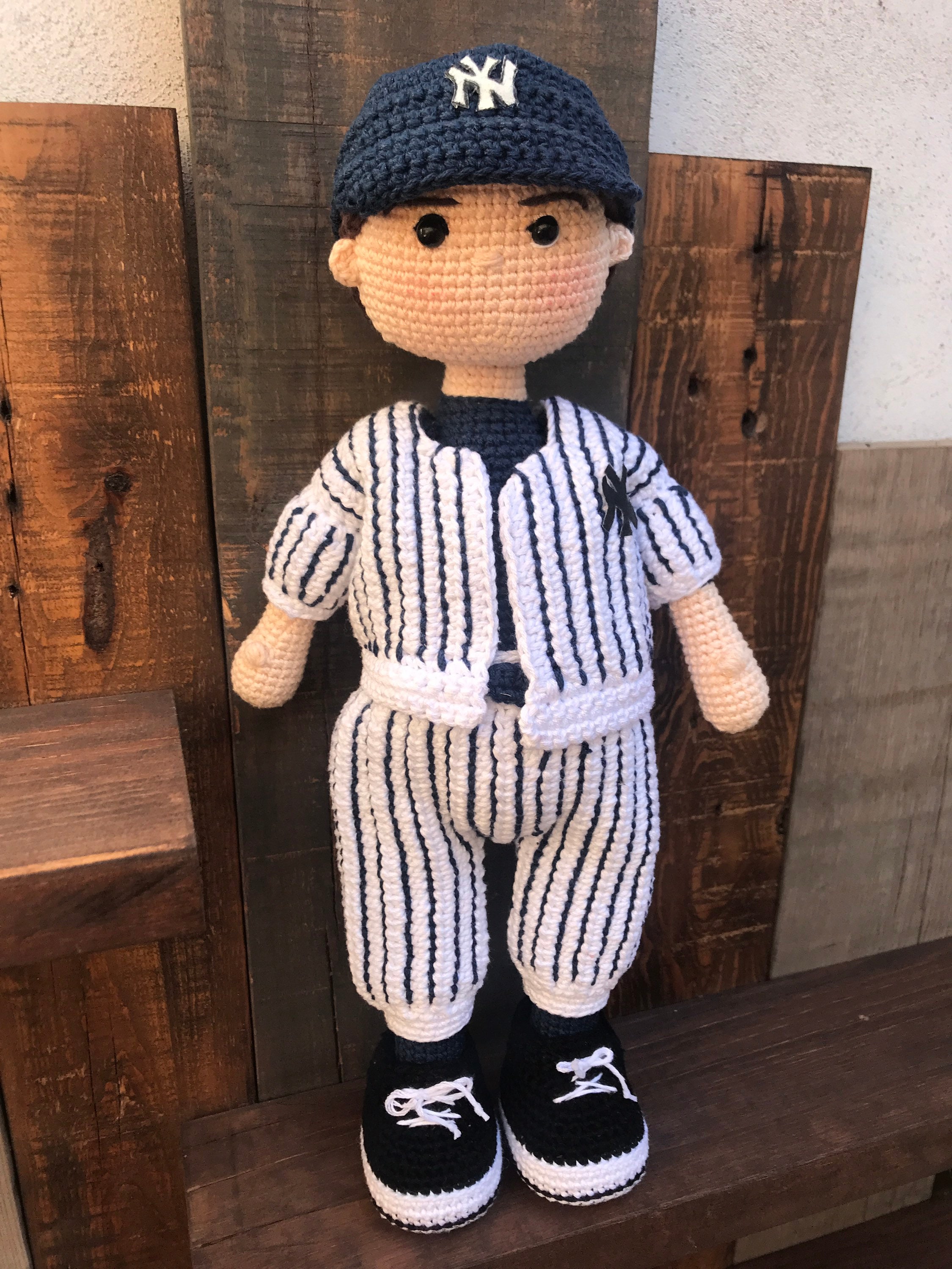 あみぐるみ男の子キーホルダー7つ 及び野球選手