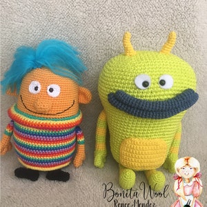 PDF PATTERN SET Frank and Frankie, Frank and Frankie crochet pattern, Frank and Frankie amigurumi, Frank and Frankie crochet doll