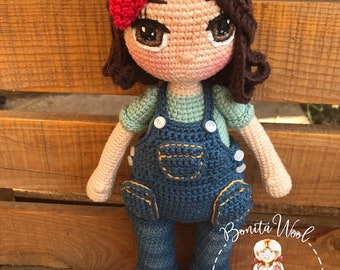 PATRÓN PDF Muñeca Constanza a crochet, muñeca amigurumi coleccionable paso a paso