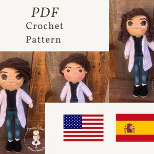 PDF PATTERN Doctor amigurumi, doctor crochet pattern, doctor crochet, doctor crochet doll