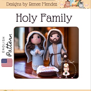 PDF Holy Family Crochet Pattern, crochet doll pattern, amigurumi pattern, crochet Doll tutorial, crochet doll pattern, nacimiento crochet