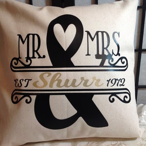 Name Wedding Pillow