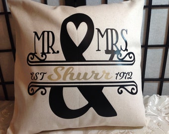 Name Wedding Pillow