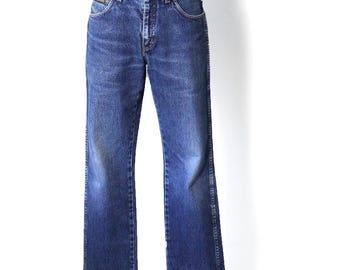 Jeans vintage Wrangler: jeans boyfriend blu sbiaditi, vita media, taglia 30