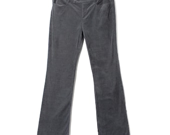 Vintage Y2K Needlecord Bootcut Trousers: Low Rise Boho Pants (Size Large)